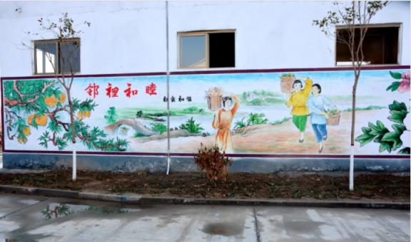 临颍乡镇文化墙 乡风文明焕发新活力